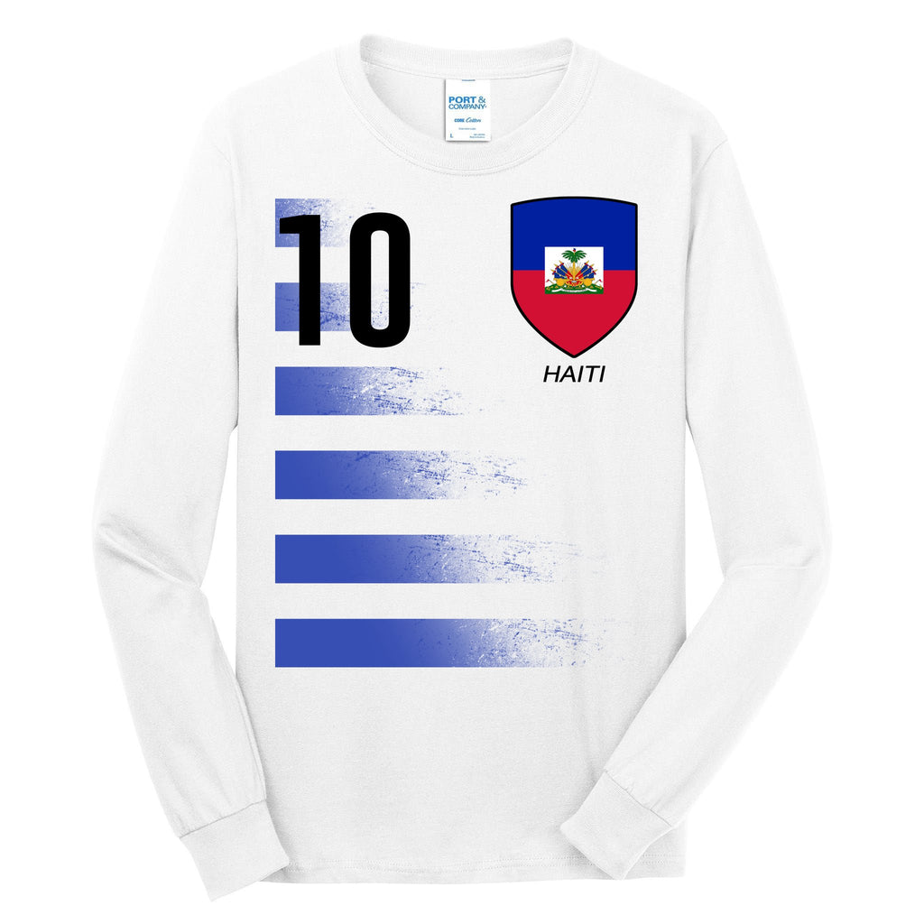 Haiti Football Soccer Futbol Jersey Tall Long Sleeve T-Shirt