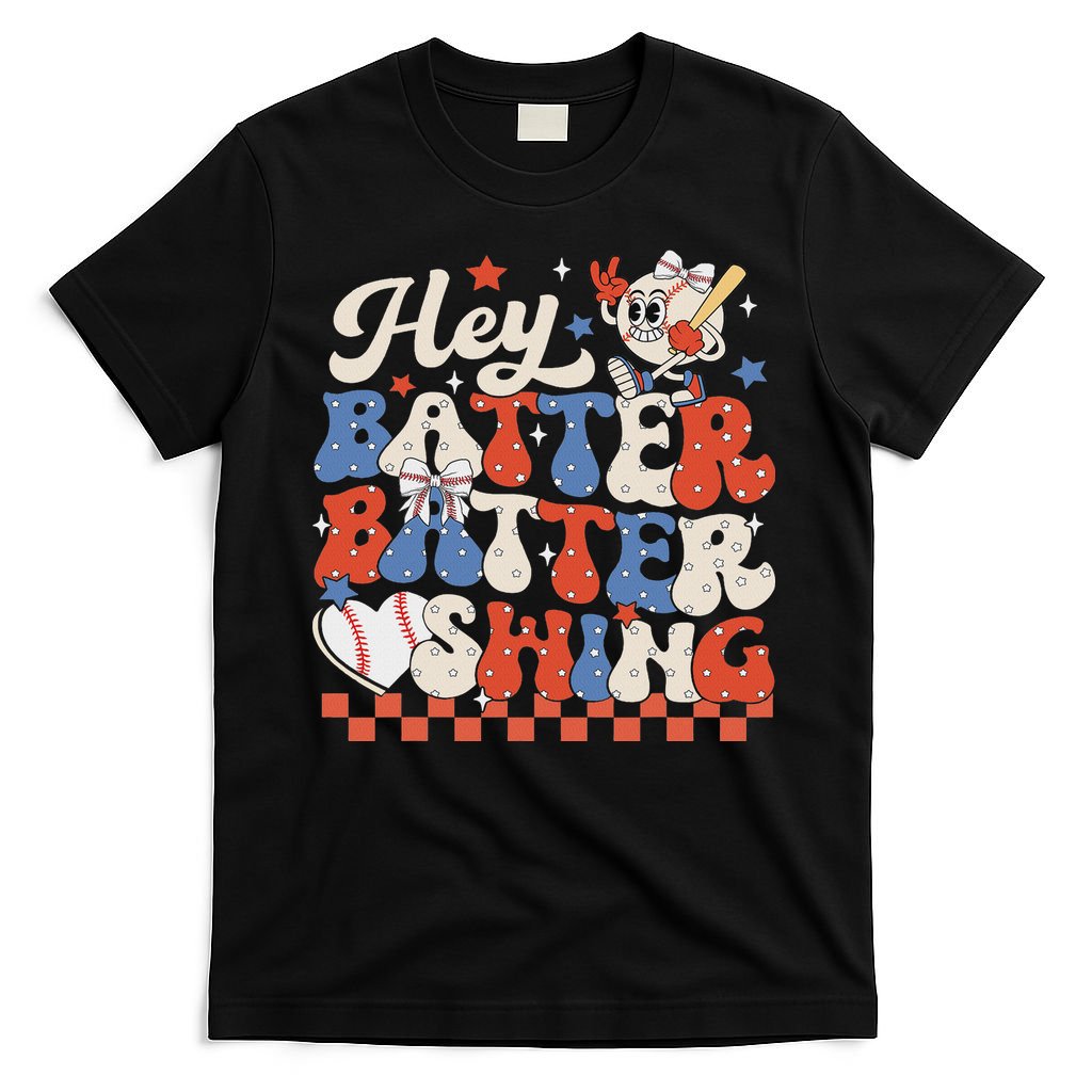 Hey Batter Batter Swing Baseball Softball Women T-Shirt