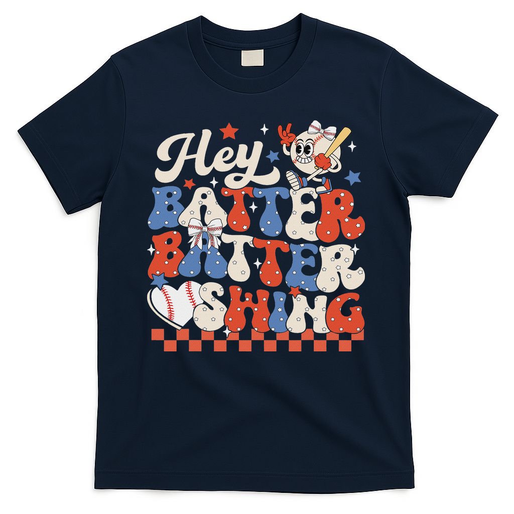 Hey Batter Batter Swing Baseball Softball Women T-Shirt