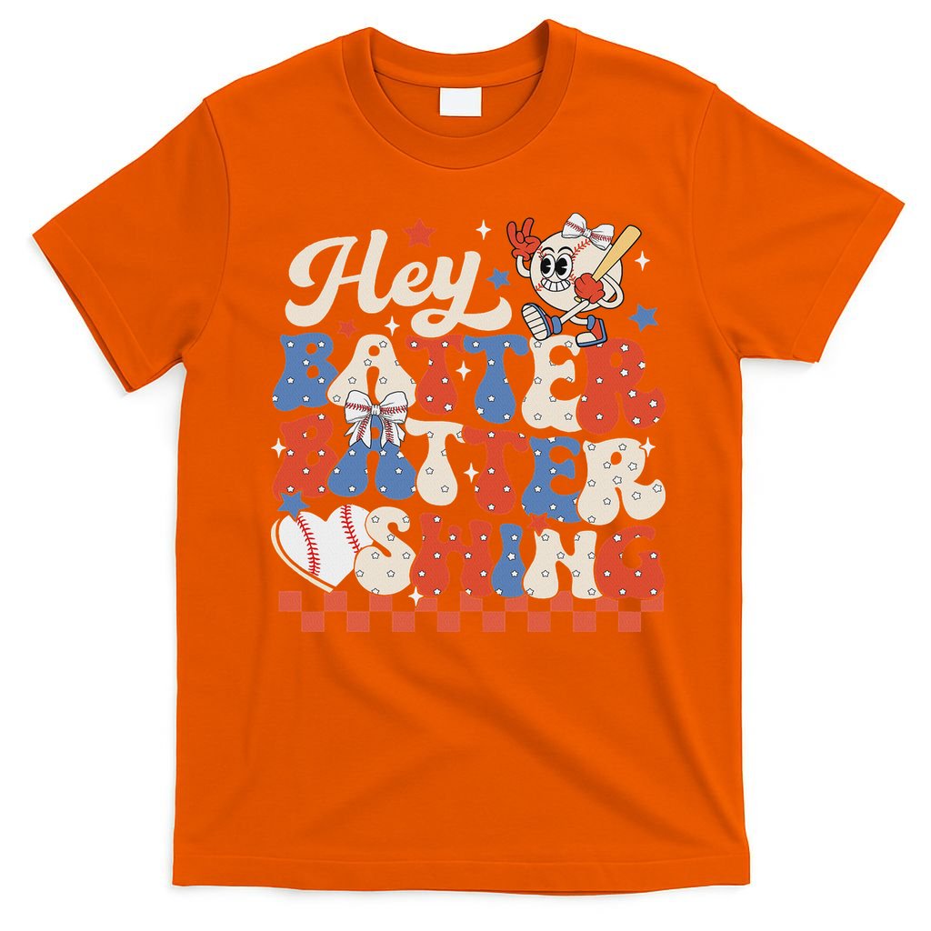 Hey Batter Batter Swing Baseball Softball Women T-Shirt