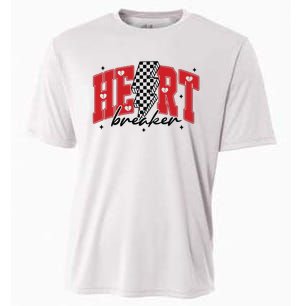 Heart Breaker Checkered Retro Valentine Cooling Performance Crew T-Shirt