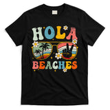 Hola Beaches Groovy Retro Funny Beach Vacation Summer T-Shirt