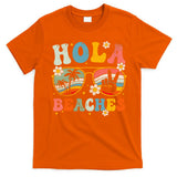 Hola Beaches Groovy Retro Funny Beach Vacation Summer T-Shirt