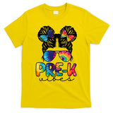 Hair Bun Pre K Vibes Back To School T-Shirt