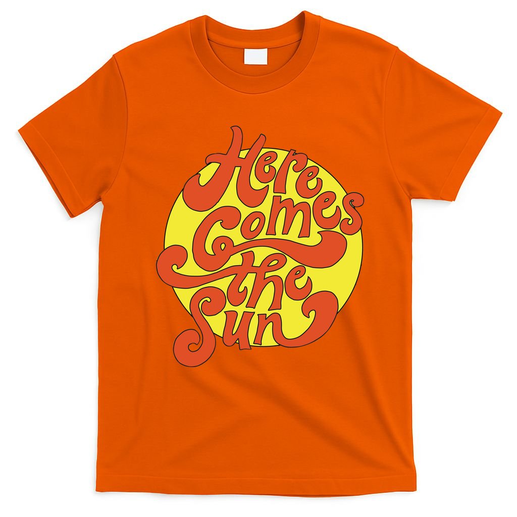 Here Comes The Sun Summer Beach Retro T-Shirt