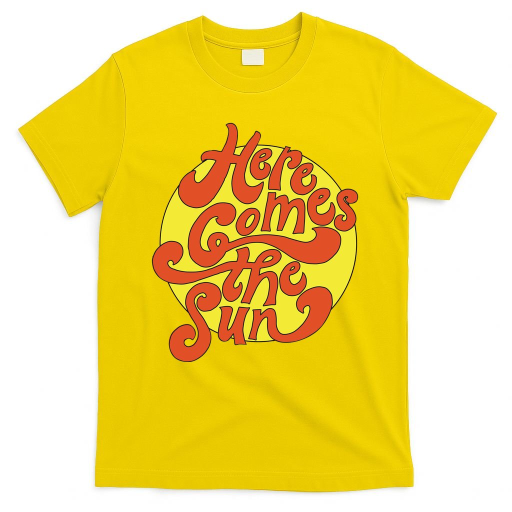Here Comes The Sun Summer Beach Retro T-Shirt