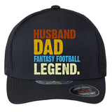 Husband Dad Fantasy Football Legend Flexfit Unipanel Trucker Cap