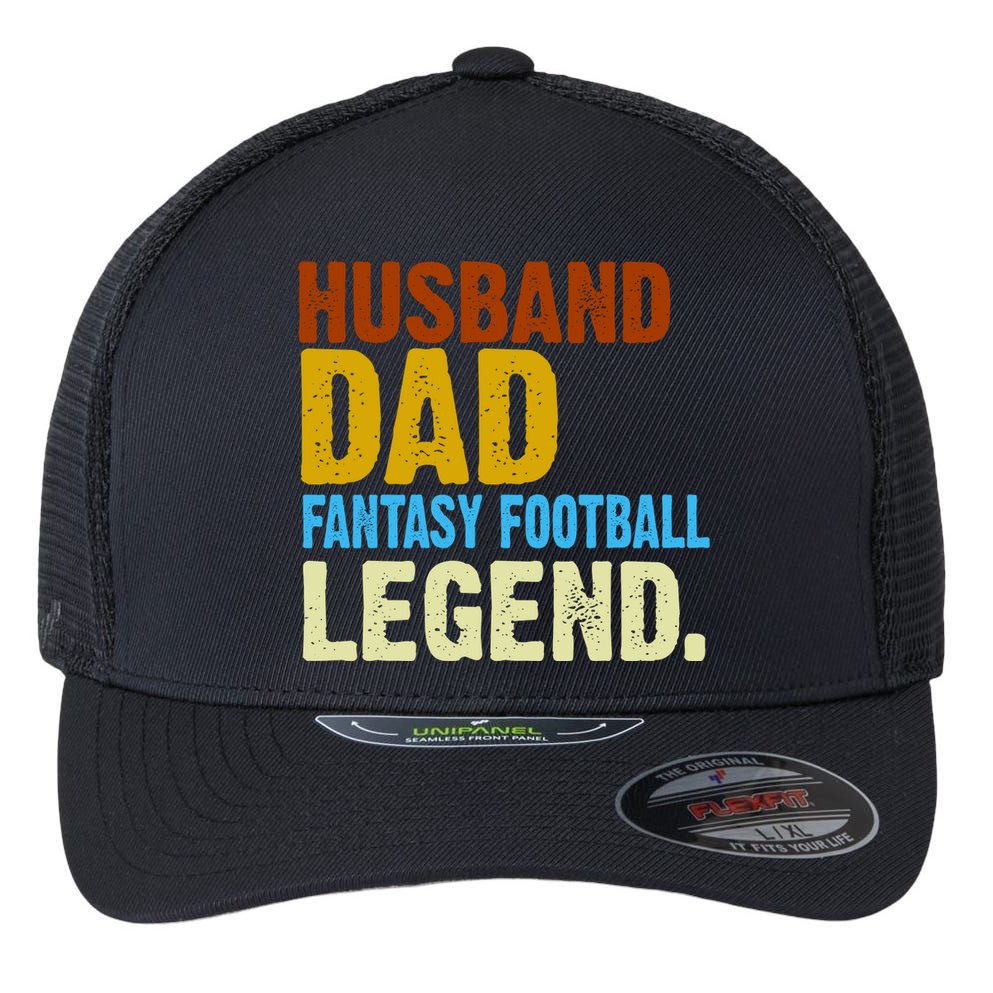 Husband Dad Fantasy Football Legend Flexfit Unipanel Trucker Cap
