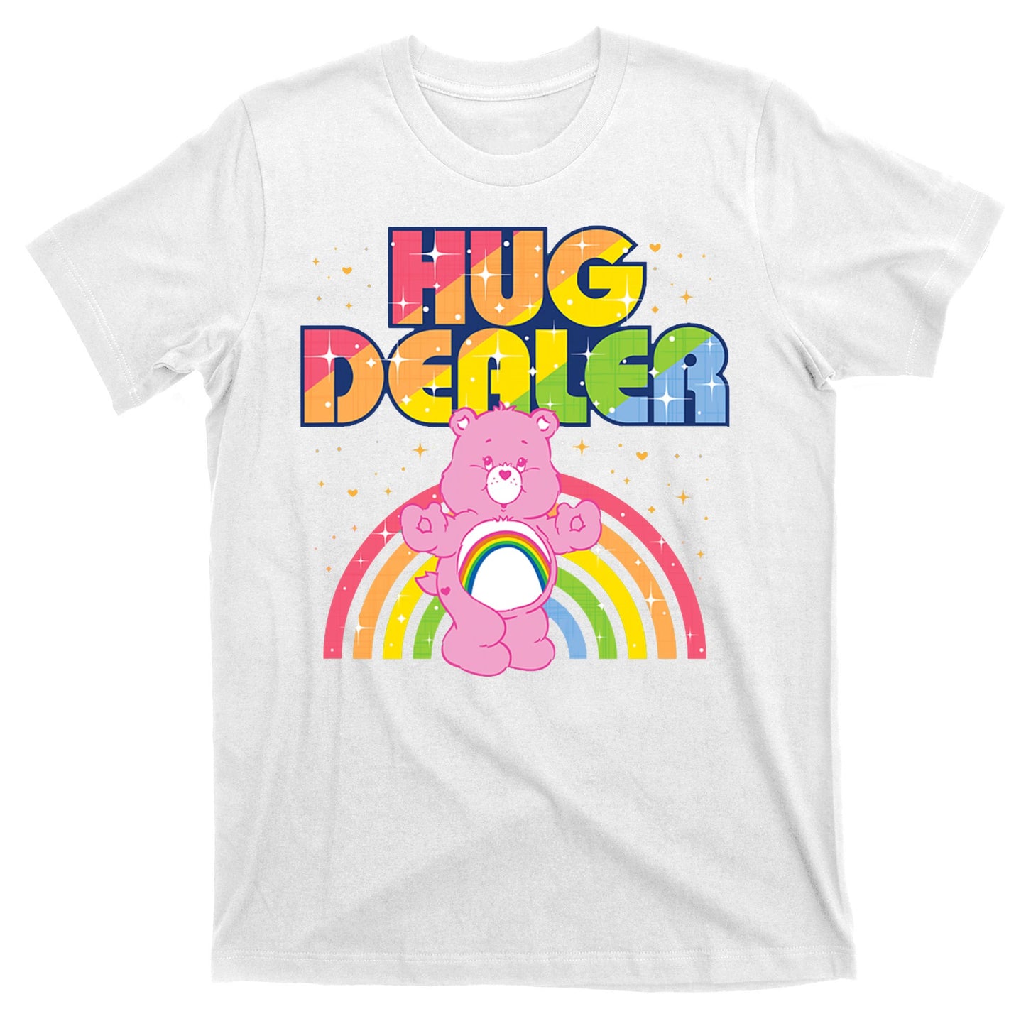 Hug Dealer Teddy Bear Rainbow T-Shirt