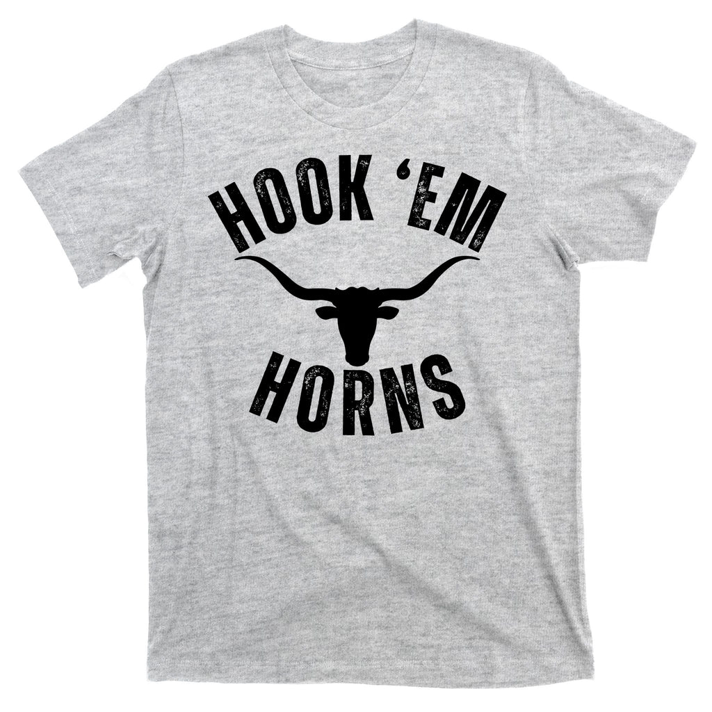 Hook Em Horns Texas Bull Head T-Shirt