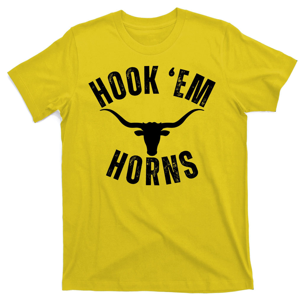 Hook Em Horns Texas Bull Head T-Shirt