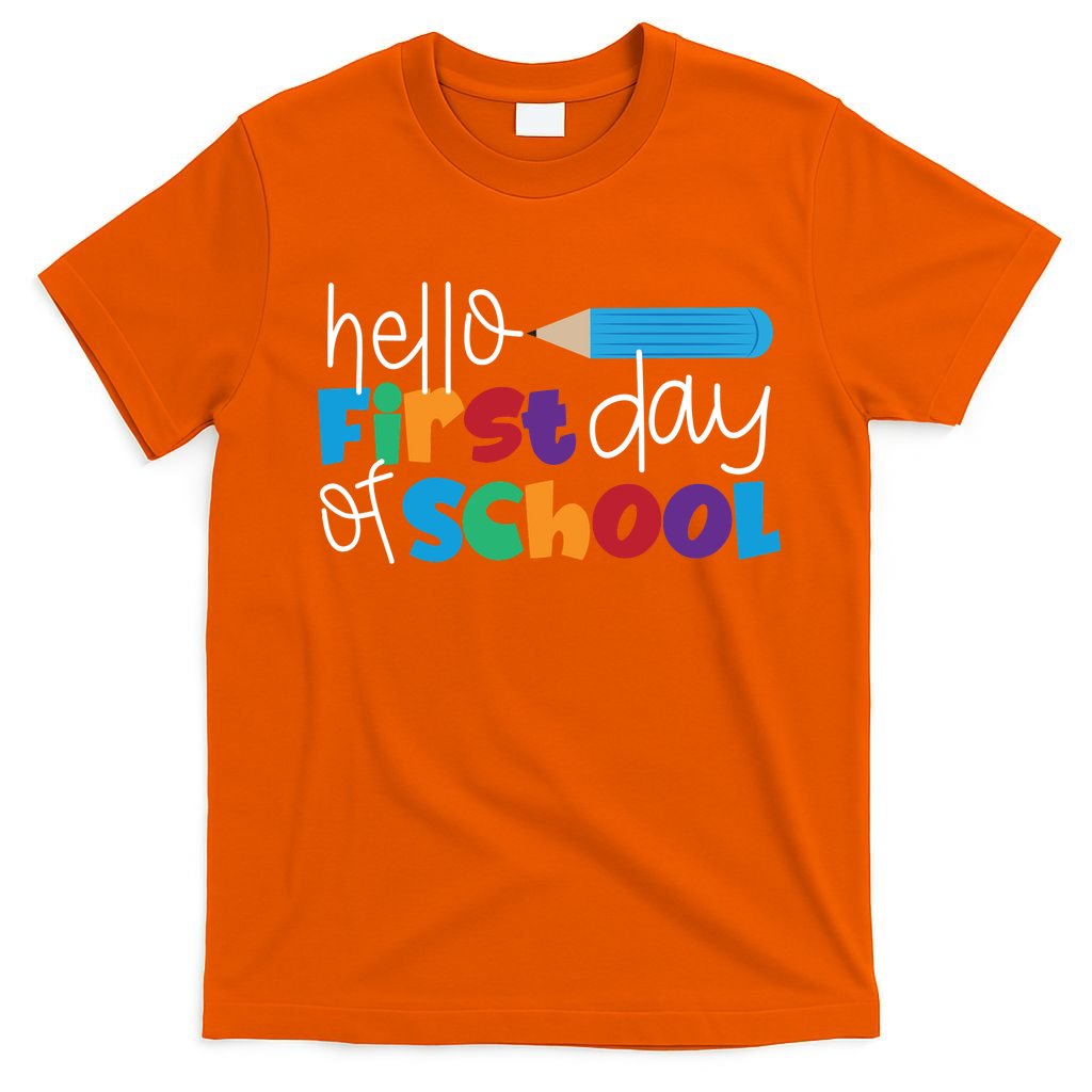 Hello First Day of School Cute Pencil T-Shirt