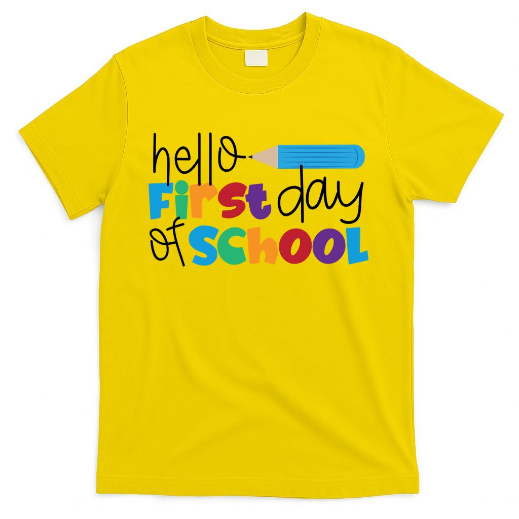 Hello First Day of School Cute Pencil T-Shirt