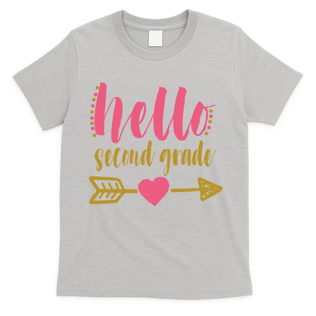 Hello Second Grade Cute Elementary School T-Shirt