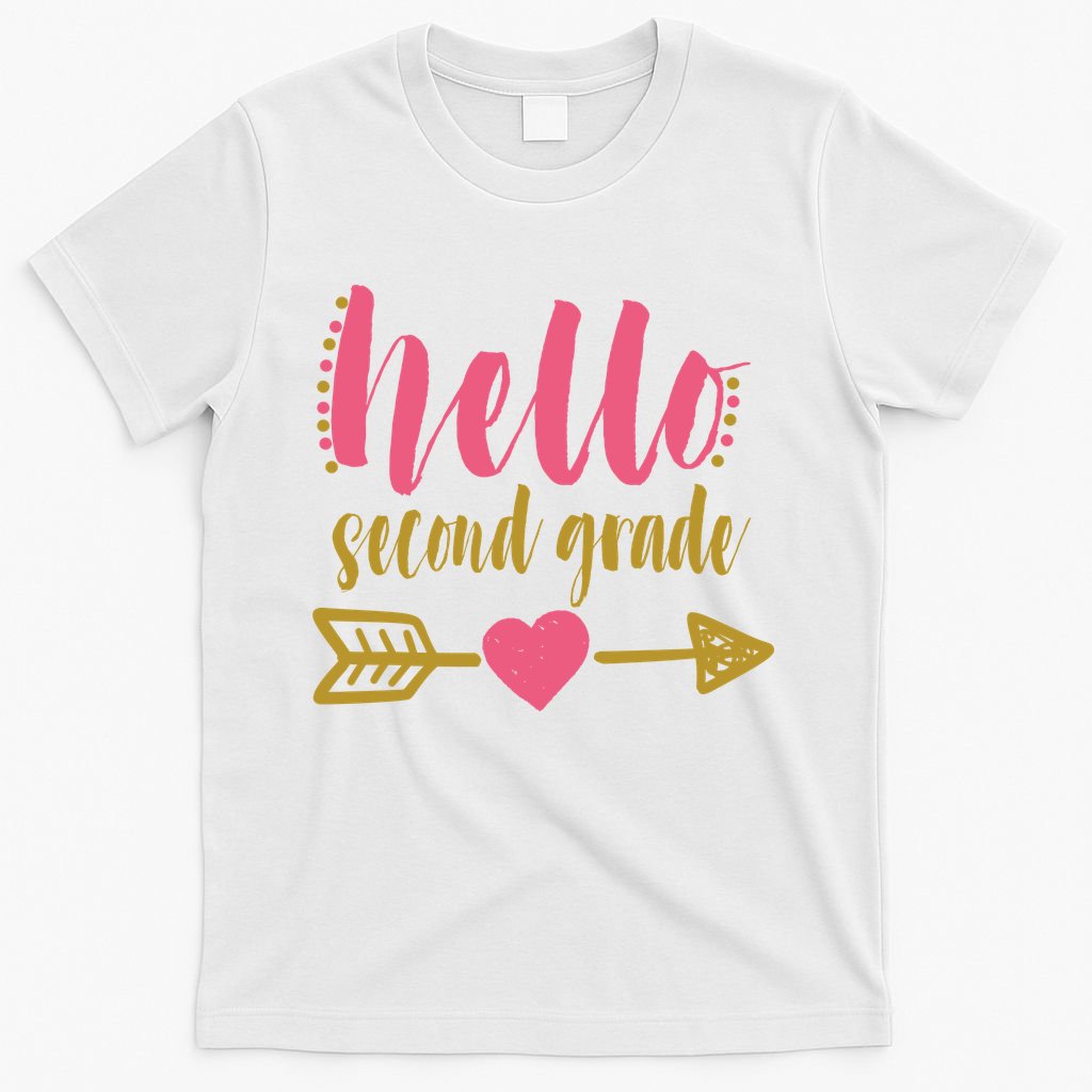 Hello Second Grade Cute Elementary School T-Shirt