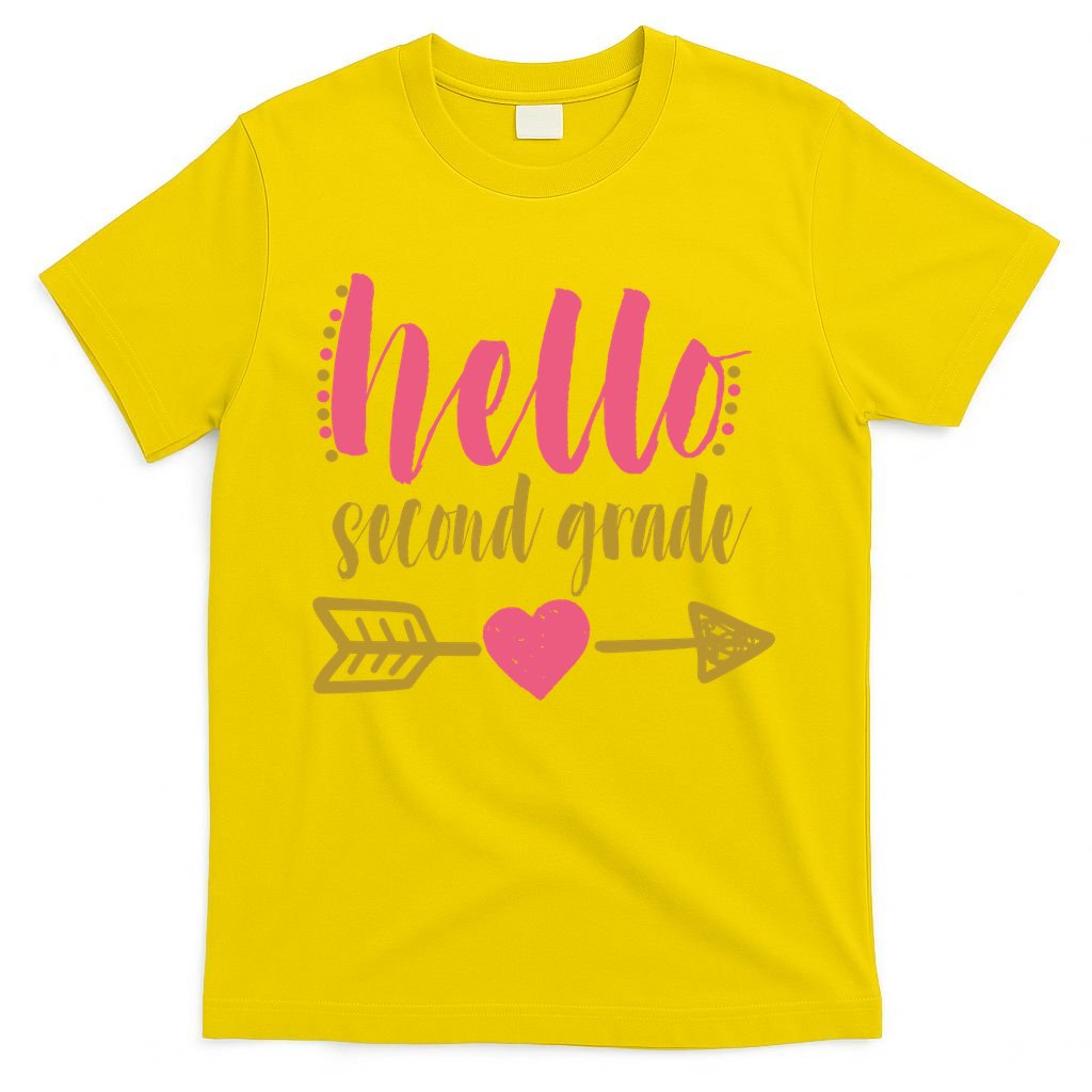 Hello Second Grade Cute Elementary School T-Shirt