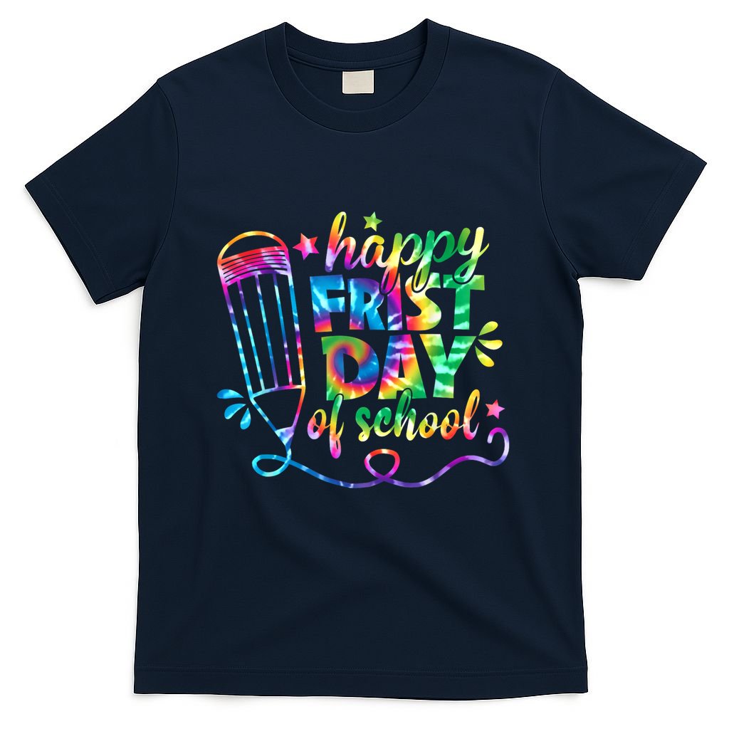 Happy First Day Of School Tie Dye Back To School Teacher Kids T-Shirt