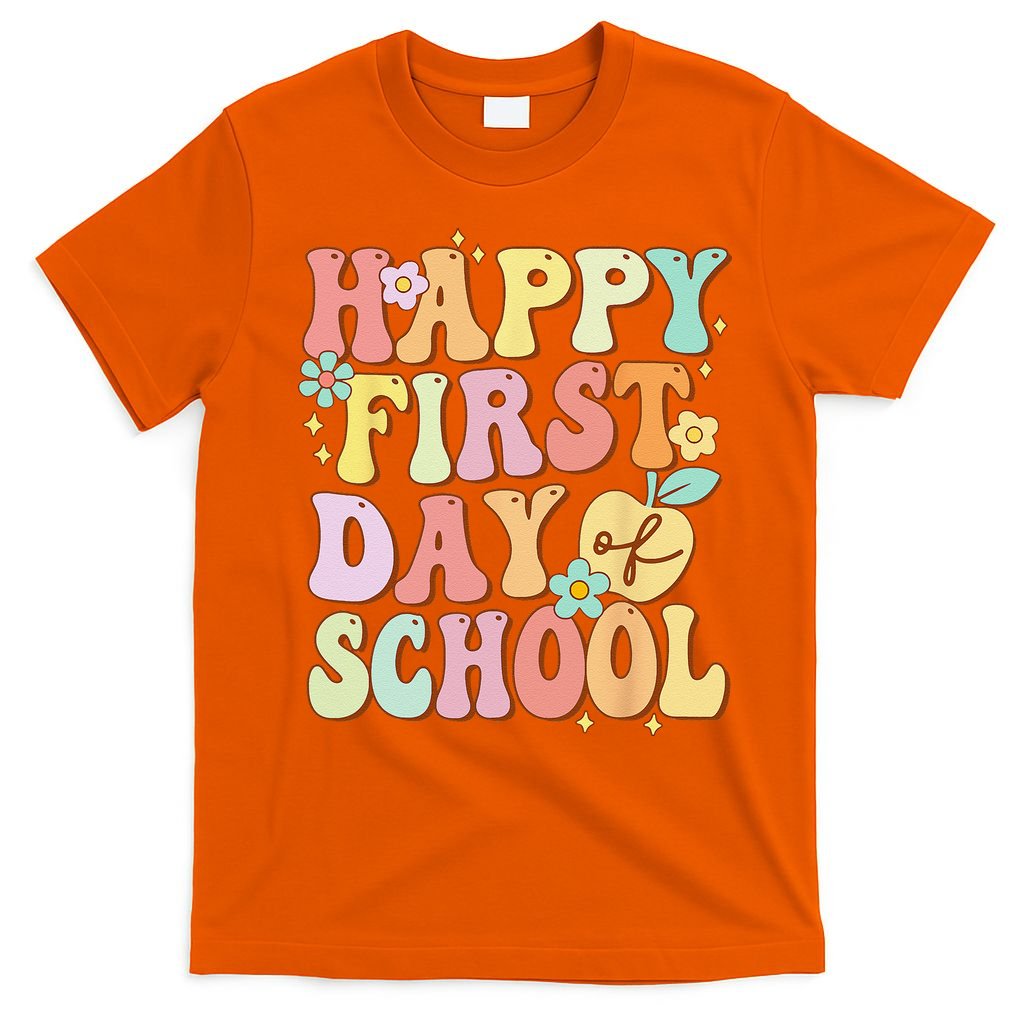 Happy First Day Of School Teachers Back To School Love T-Shirt