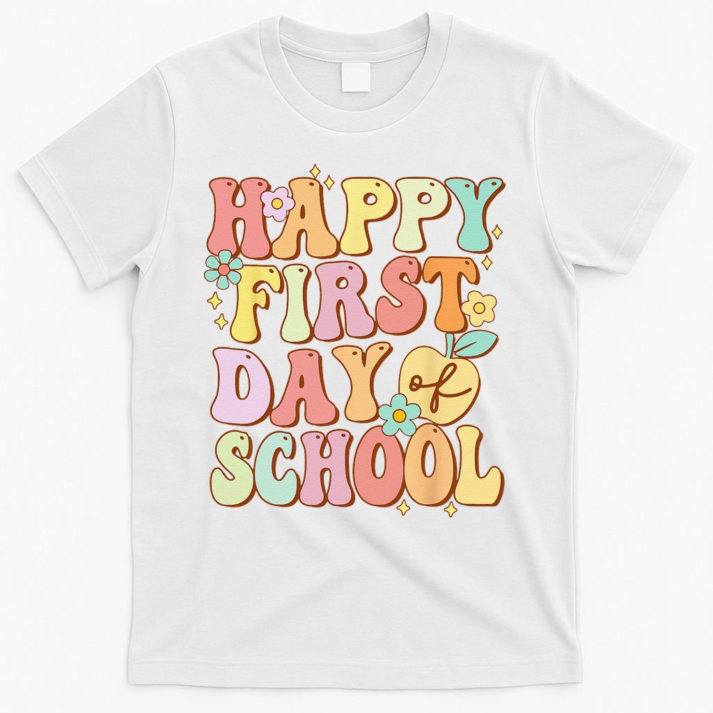 Happy First Day Of School Teachers Back To School Love T-Shirt
