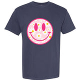 Happy Face Daisy Flower Gift Preppy Aesthetic Smile Face Gift Garment-Dyed Heavyweight T-Shirt
