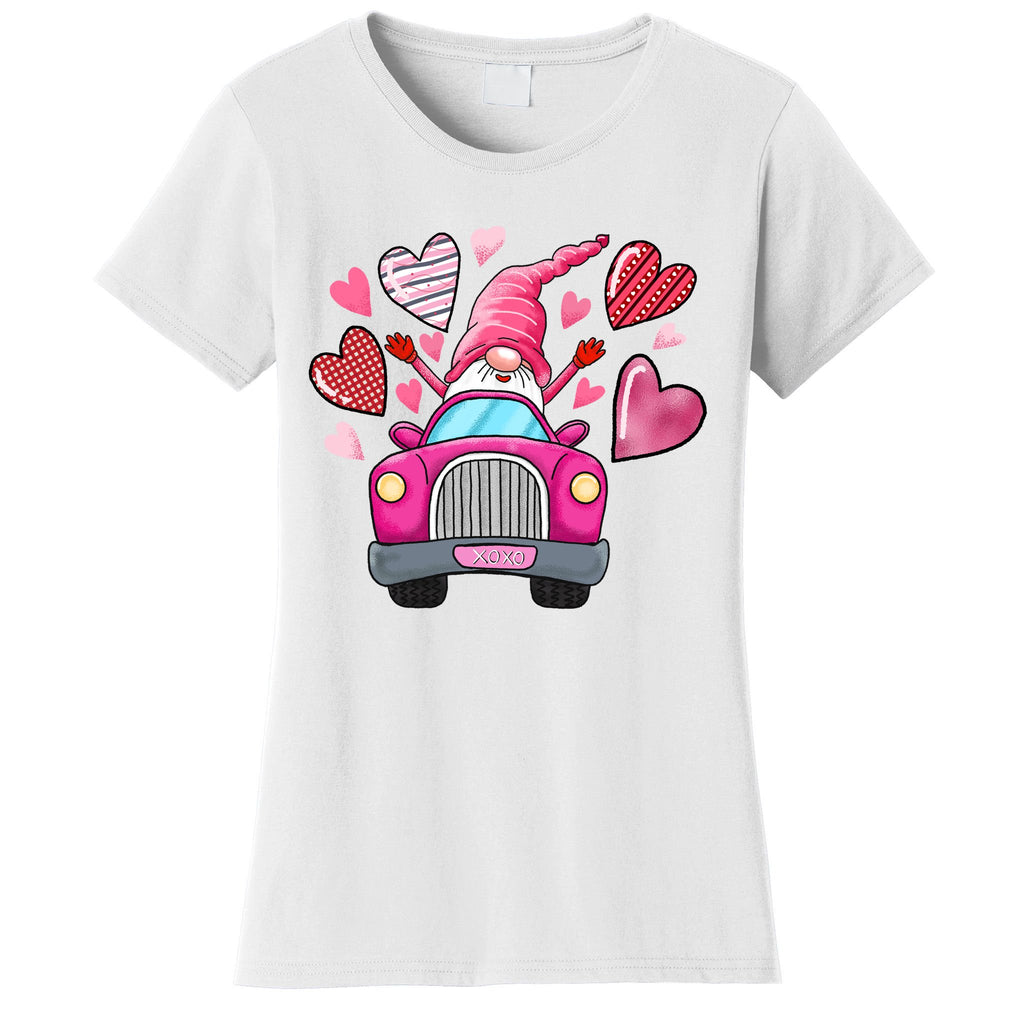 Heart Gnome Xoxo Valentines Day Cute Women's T-Shirt