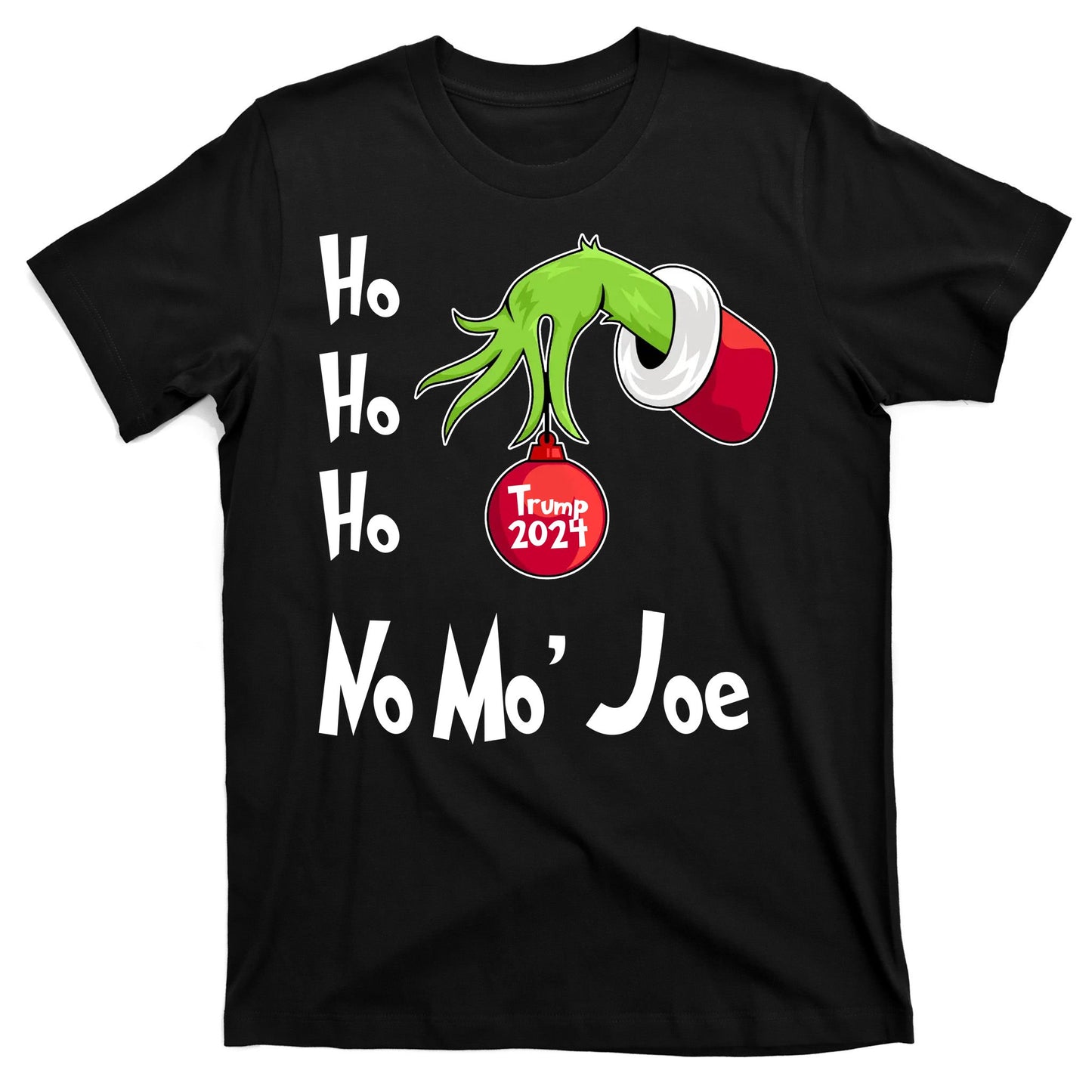 Ho Ho Ho No More Joe Trump 2024 Funny Christmas T-Shirt