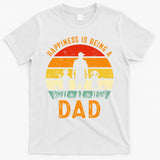 Happiness Is Being A Dad Father's Day Retro Sunset T-Shirt