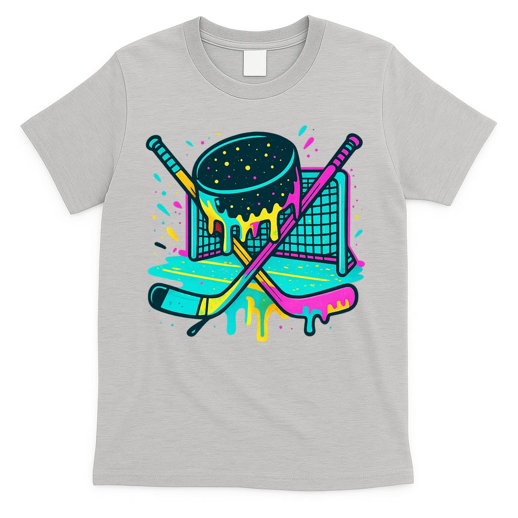 Hockey Ice Cream Drip T-Shirt