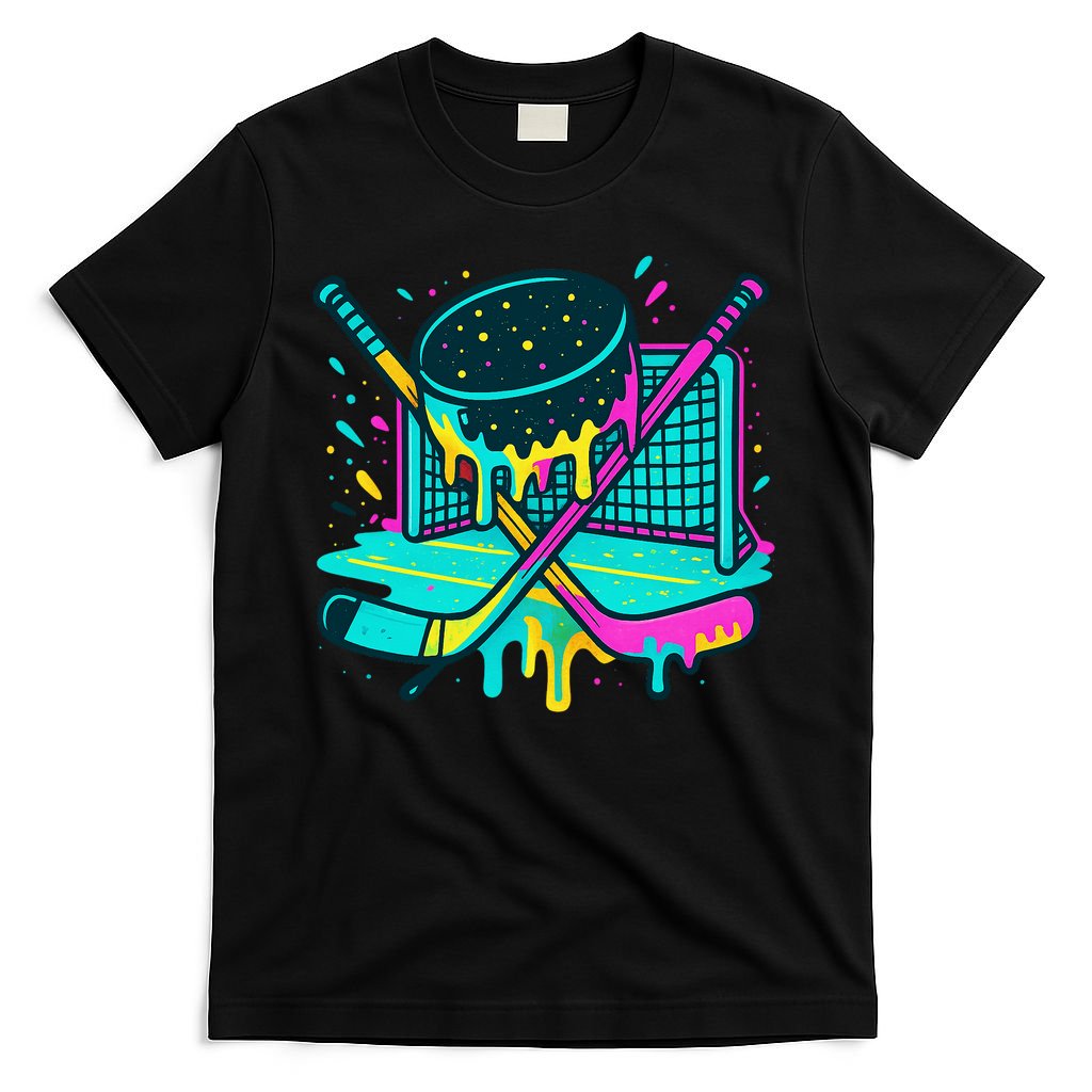 Hockey Ice Cream Drip T-Shirt