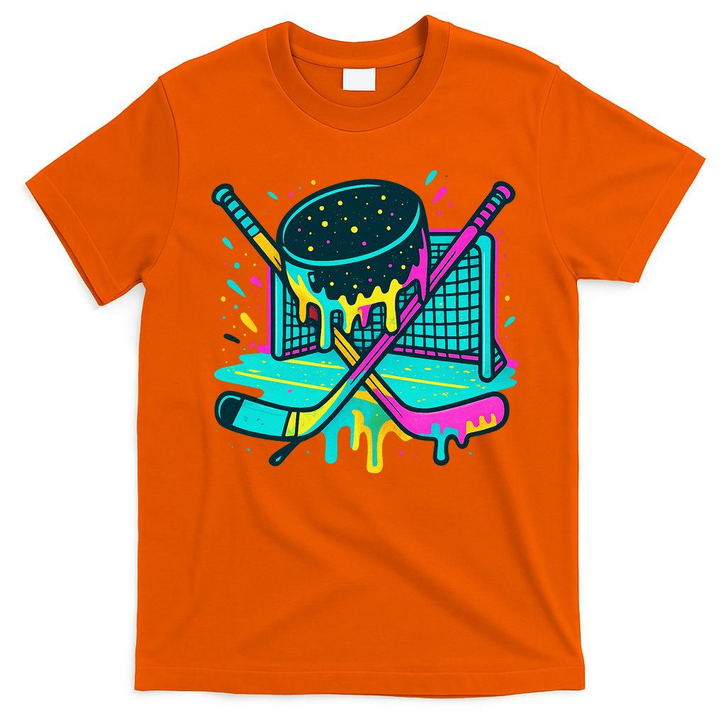 Hockey Ice Cream Drip T-Shirt