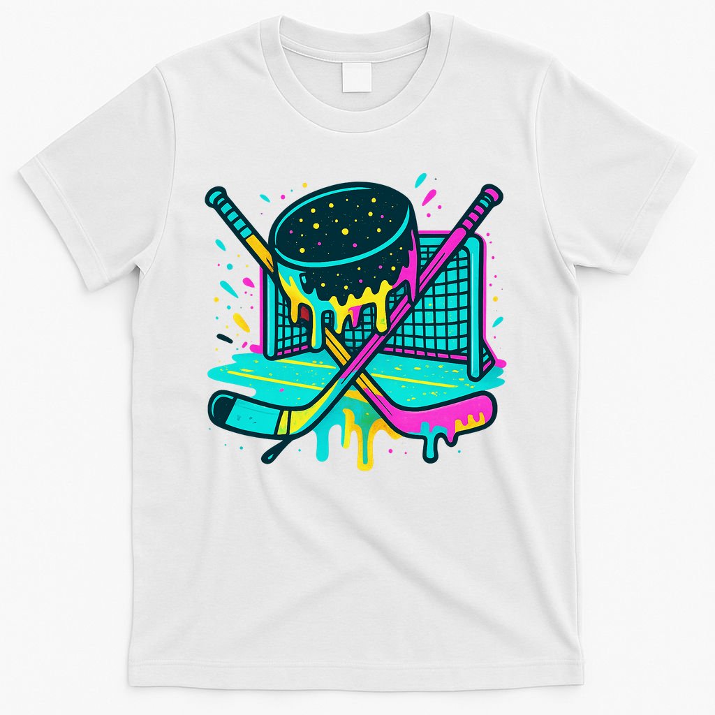Hockey Ice Cream Drip T-Shirt
