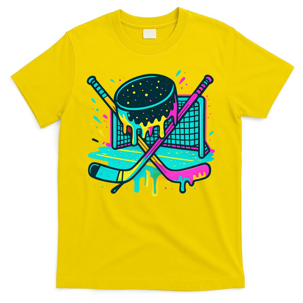 Hockey Ice Cream Drip T-Shirt