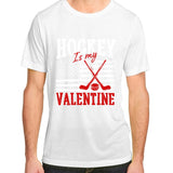 Hockey Is My Valentine ValentineS Day Ice Hockey Us Flag Gift Adult ChromaSoft Performance T-Shirt