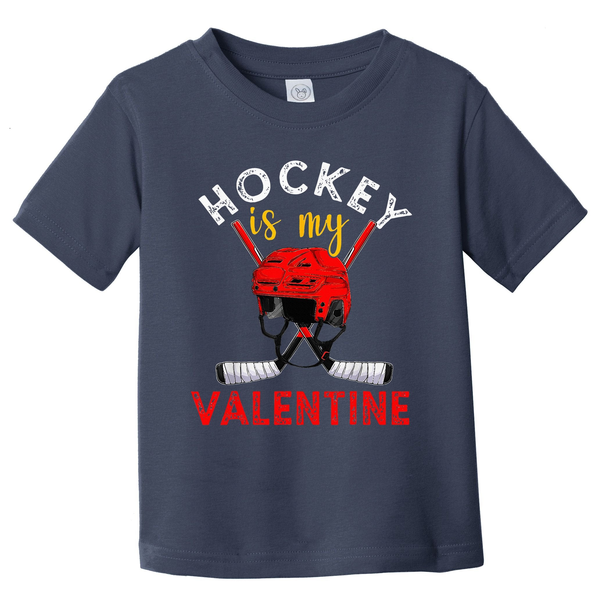 Hockey Is My Valentine Hockey Lover Valentines Day Toddler T-Shirt