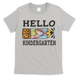 Hello Kindergarten Leopard Tie Dye Pencil T-Shirt