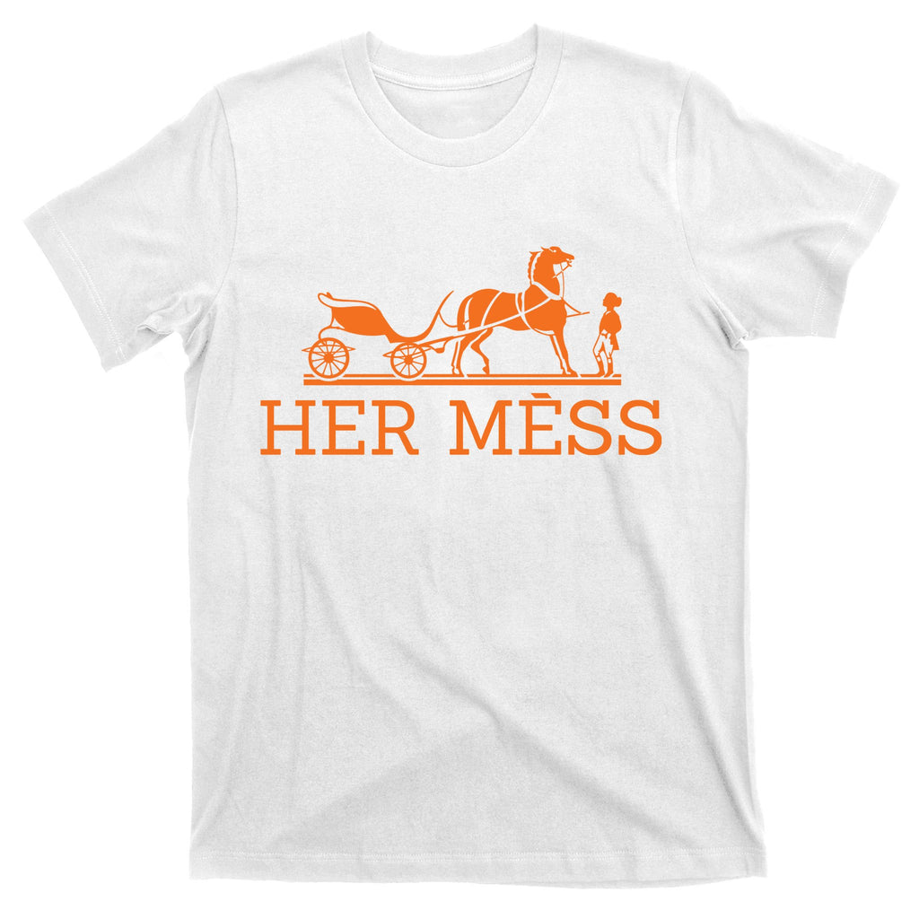 Her Mess Horse Carriage Funny T-Shirt