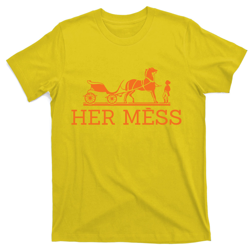 Her Mess Horse Carriage Funny T-Shirt