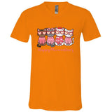 Happy MoewentineS Valentine Cat Funny Lover V-Neck T-Shirt