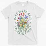 Hate Never Made Any Nation Great Anti Trump Vintage Flowers T-Shirt