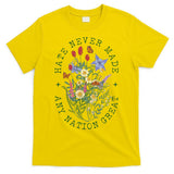 Hate Never Made Any Nation Great Anti Trump Vintage Flowers T-Shirt