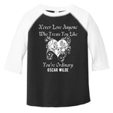 Heart Oscar Wilde Irish Poet Author Never Love Valentine Mom Toddler Fine Jersey T-Shirt