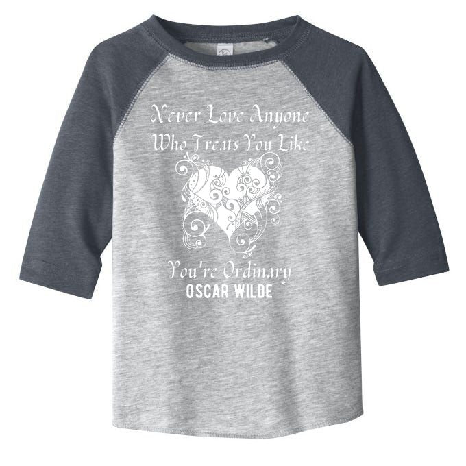 Heart Oscar Wilde Irish Poet Author Never Love Valentine Mom Toddler Fine Jersey T-Shirt