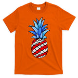 Hawaiian Pineapple American Flag 4th Of July Gift T-Shirt