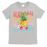 Hawaii Pineapple Summer Groovy Retro T-Shirt
