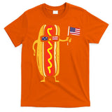 Hotdog Sunglasses American Flag USA Funny 4th Of July Fourth T-Shirt