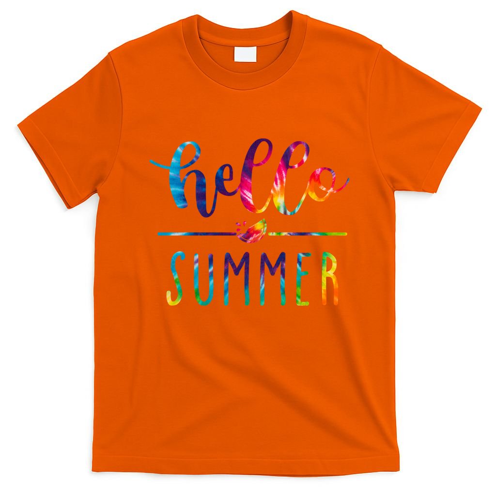 Hello Summer Colorful Rainbow T-Shirt