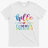 Hello Summer Colorful Rainbow T-Shirt