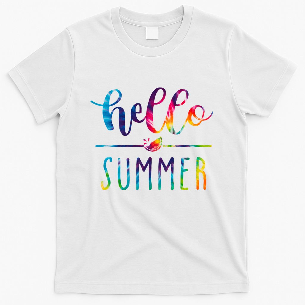 Hello Summer Colorful Rainbow T-Shirt
