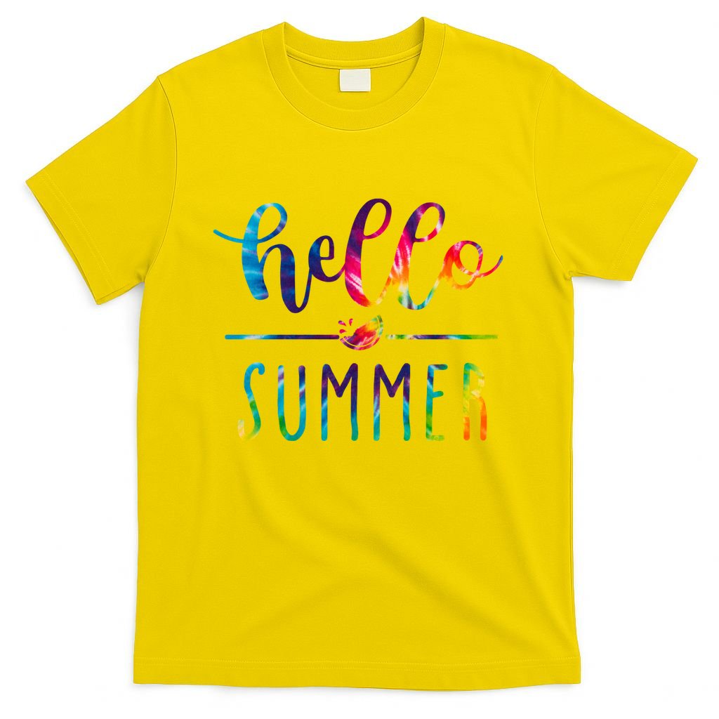 Hello Summer Colorful Rainbow T-Shirt