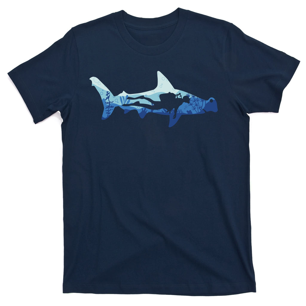Hammerhead Shark Diver Ocean T-Shirt